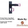 "Elead" Black Iron Door Handle with Plate